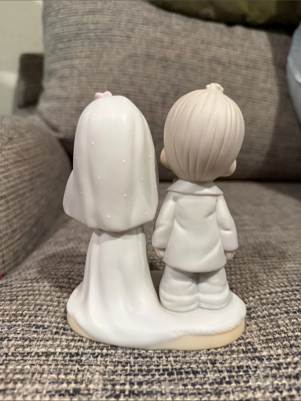 Precious Moments Wedding Pair Figurine - White, Cream, Pink
